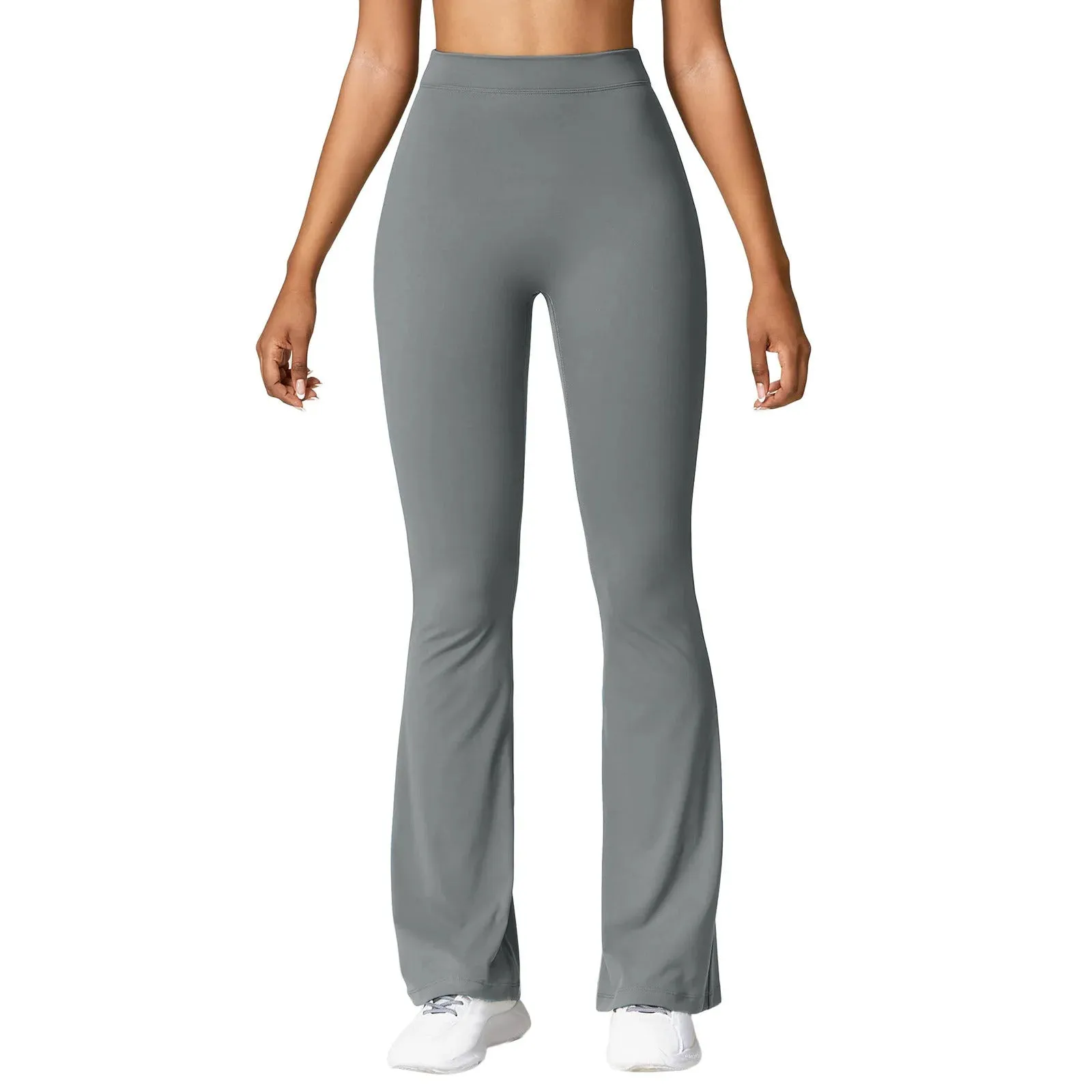 Fashion Micro Horn Leggings Women V-back Waist Sports Pants High Waist Push Up Butt Gym Pants Solid Slim Casual Leggings