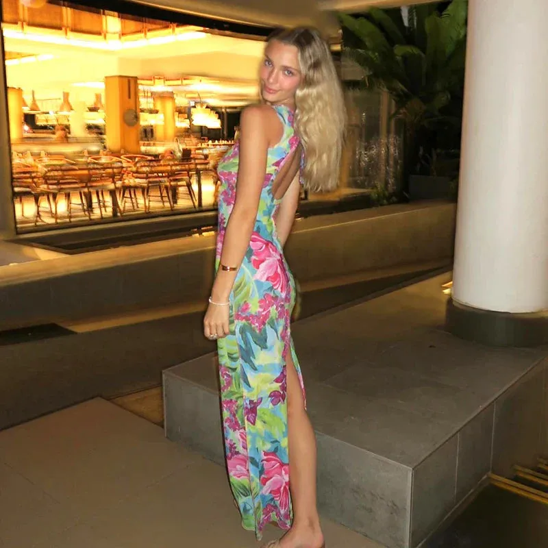 Fashionable Chic Sensational Vibrant Sexy Nightclub-ready Flirty Maxi Dress