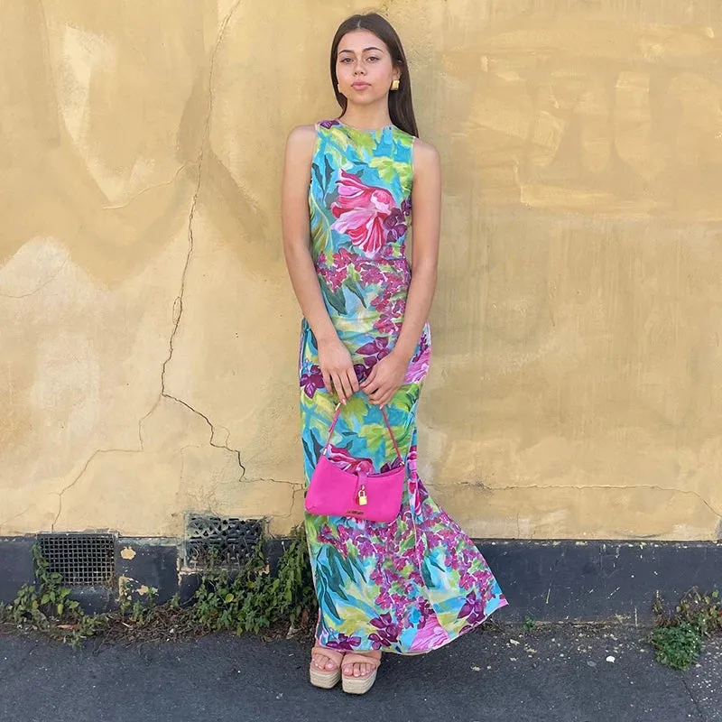 Fashionable Chic Sensational Vibrant Sexy Nightclub-ready Flirty Maxi Dress