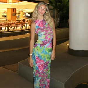 Fashionable Chic Sensational Vibrant Sexy Nightclub-ready Flirty Maxi Dress