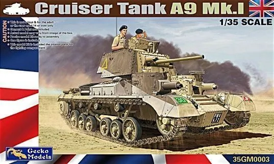 Gecko 1/35 Scale Cruiser Tank A9 MK.1 Model
