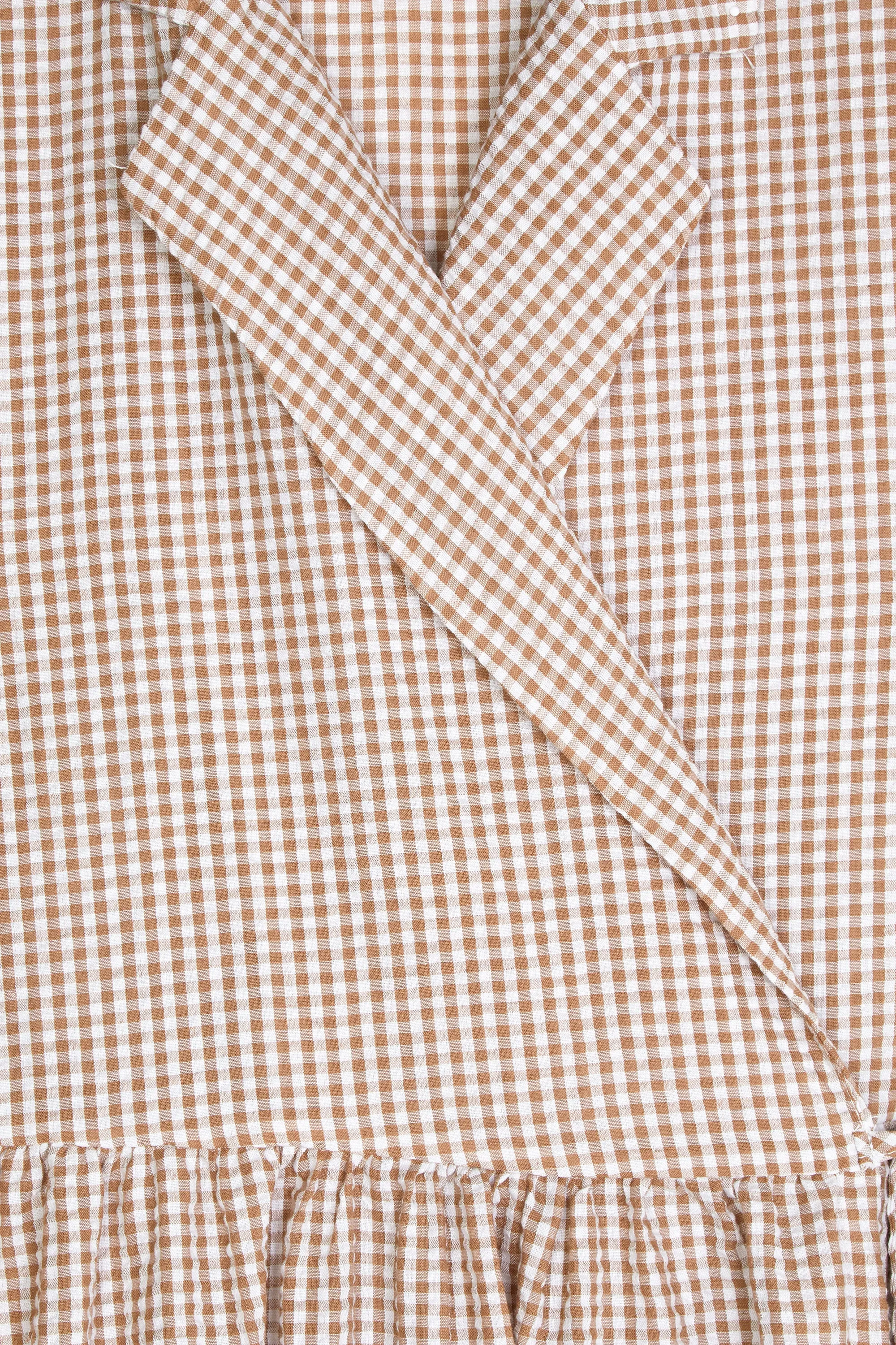 GINGHAM WRAP DRESS
