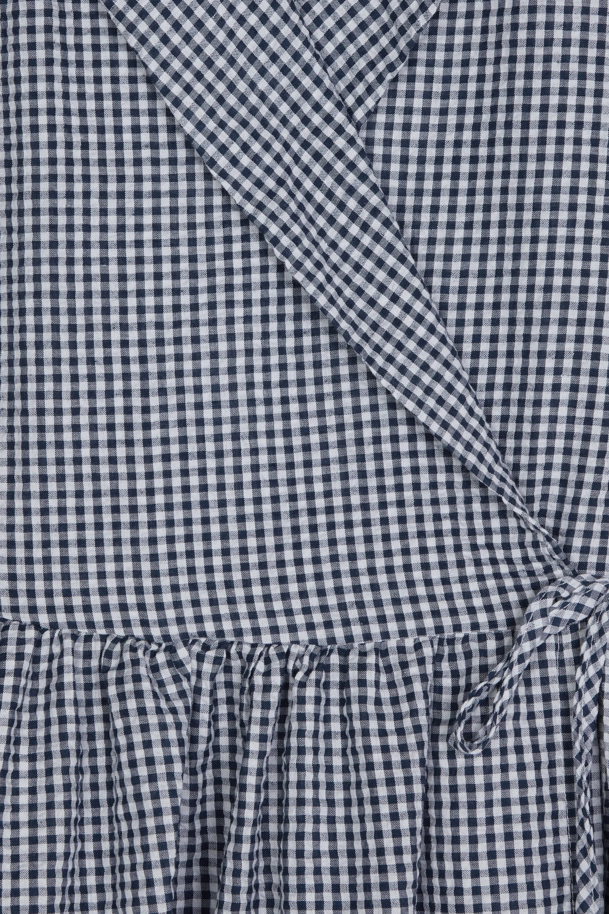 GINGHAM WRAP DRESS