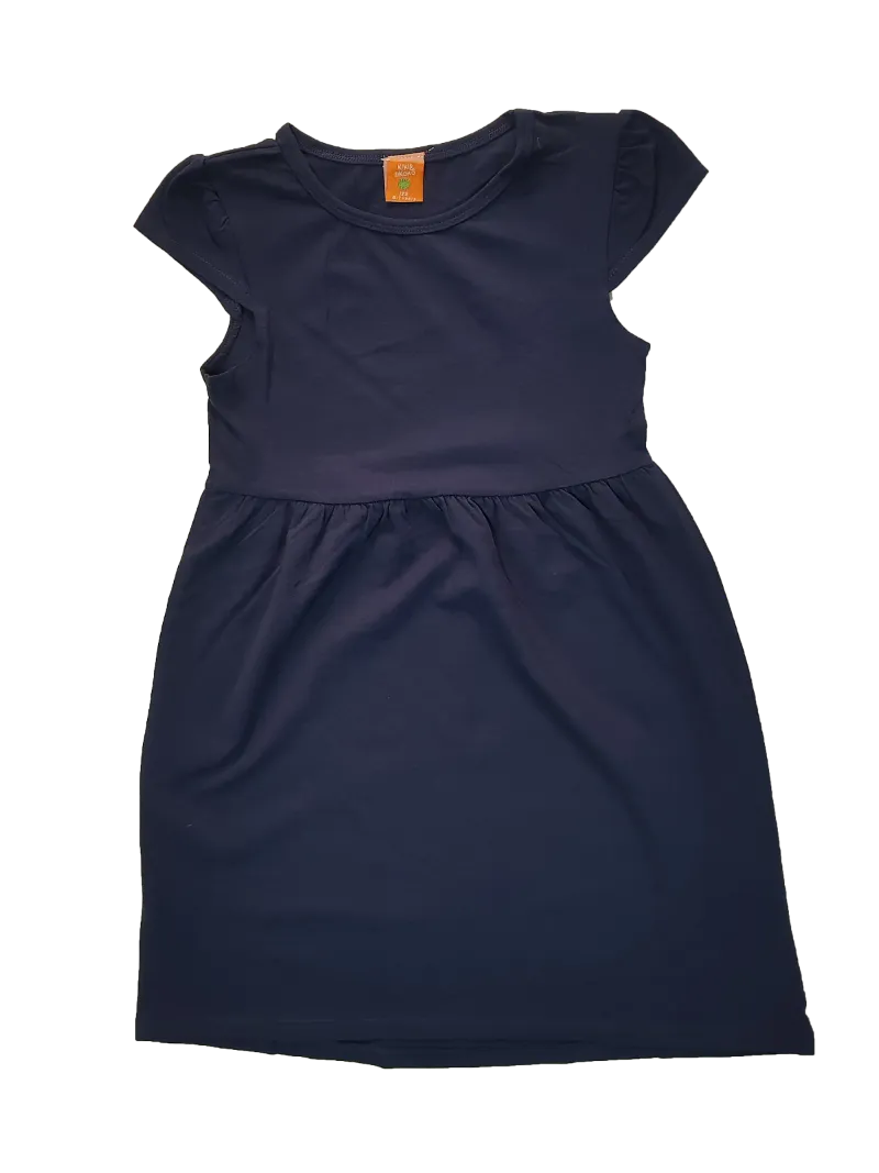 Girls Casual Short Sleeve Cotton Solid Multi Color Tunic Frock