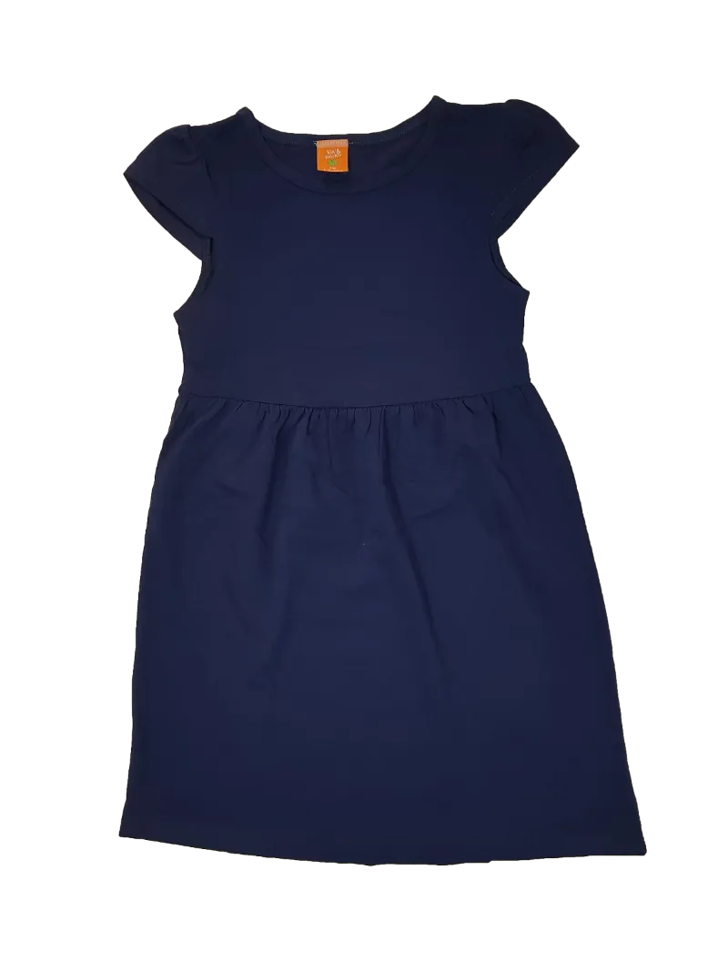 Girls Casual Short Sleeve Cotton Solid Multi Color Tunic Frock