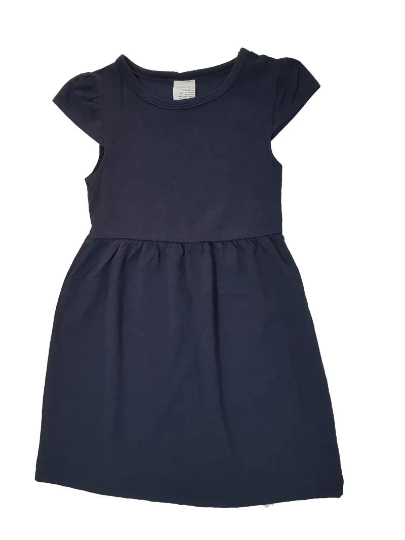 Girls Casual Short Sleeve Cotton Solid Multi Color Tunic Frock