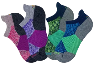 Grape Recycled Wool Performance Ankle Socks - 2 Pk