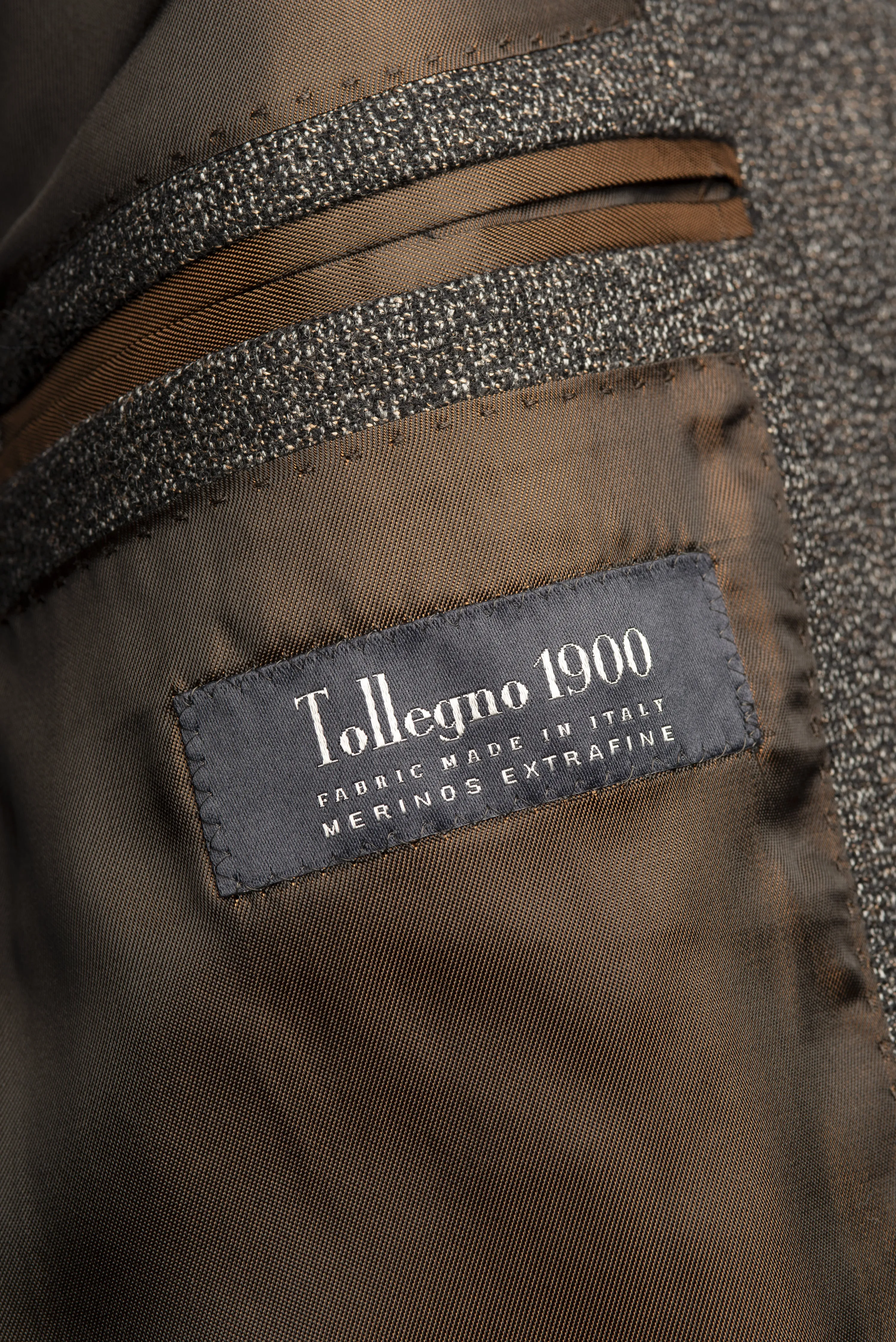 Grey Harris Tweed Wool Blazer by Tollegno