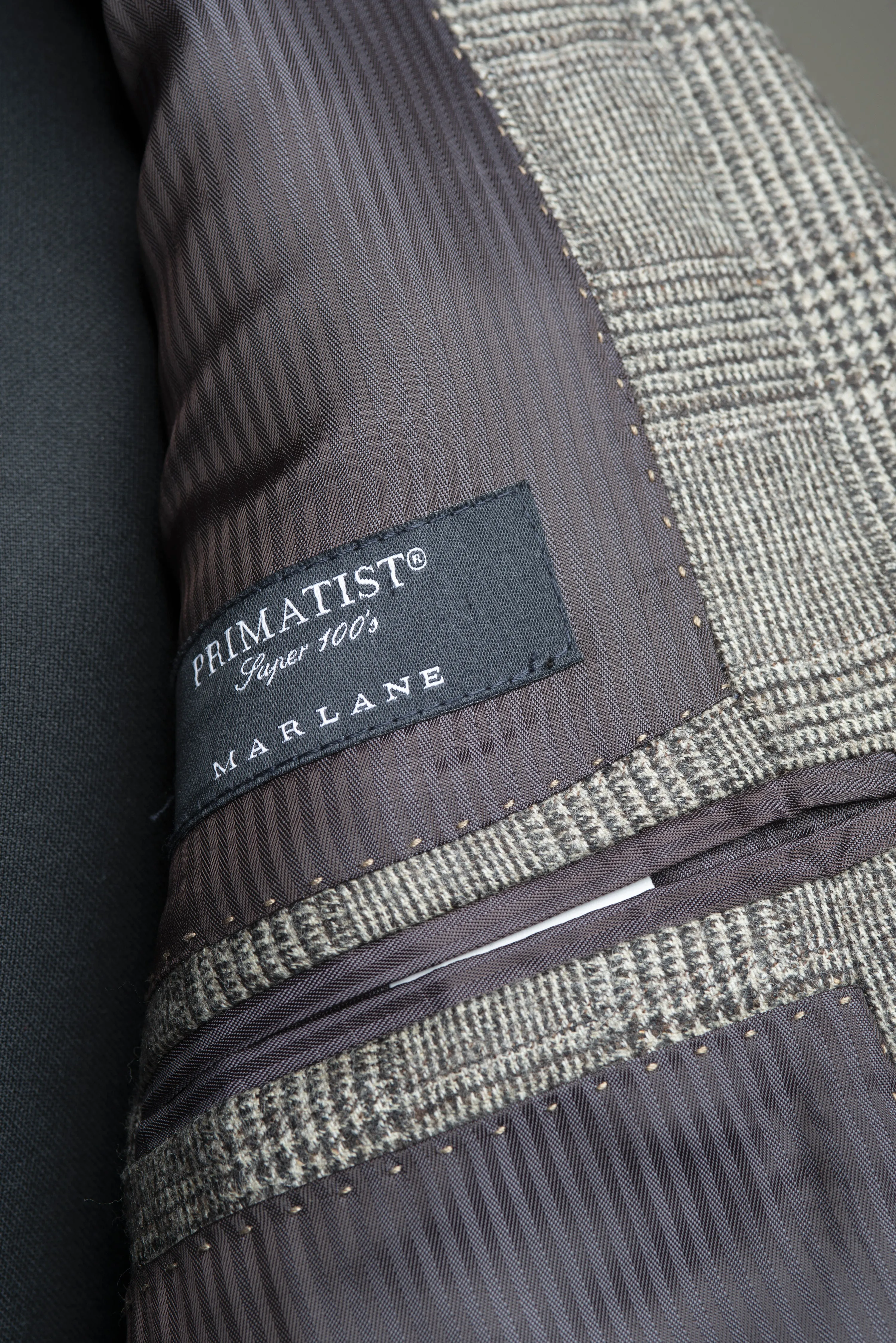 Grey Prince of Wales Wool Blazer by Primatist Marlane