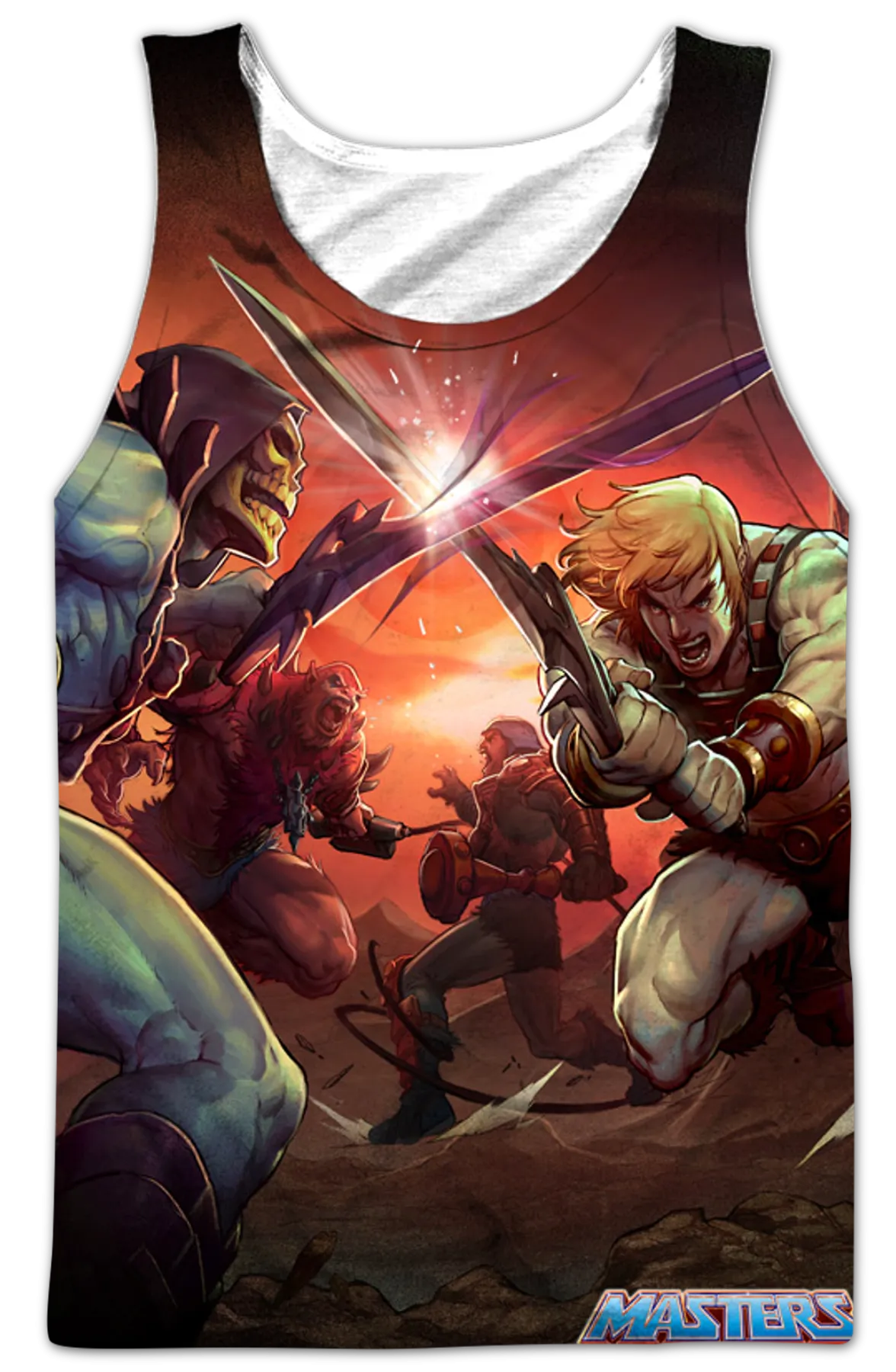 He-Man and Skeletor Battle Masters of the Universe Tank Top