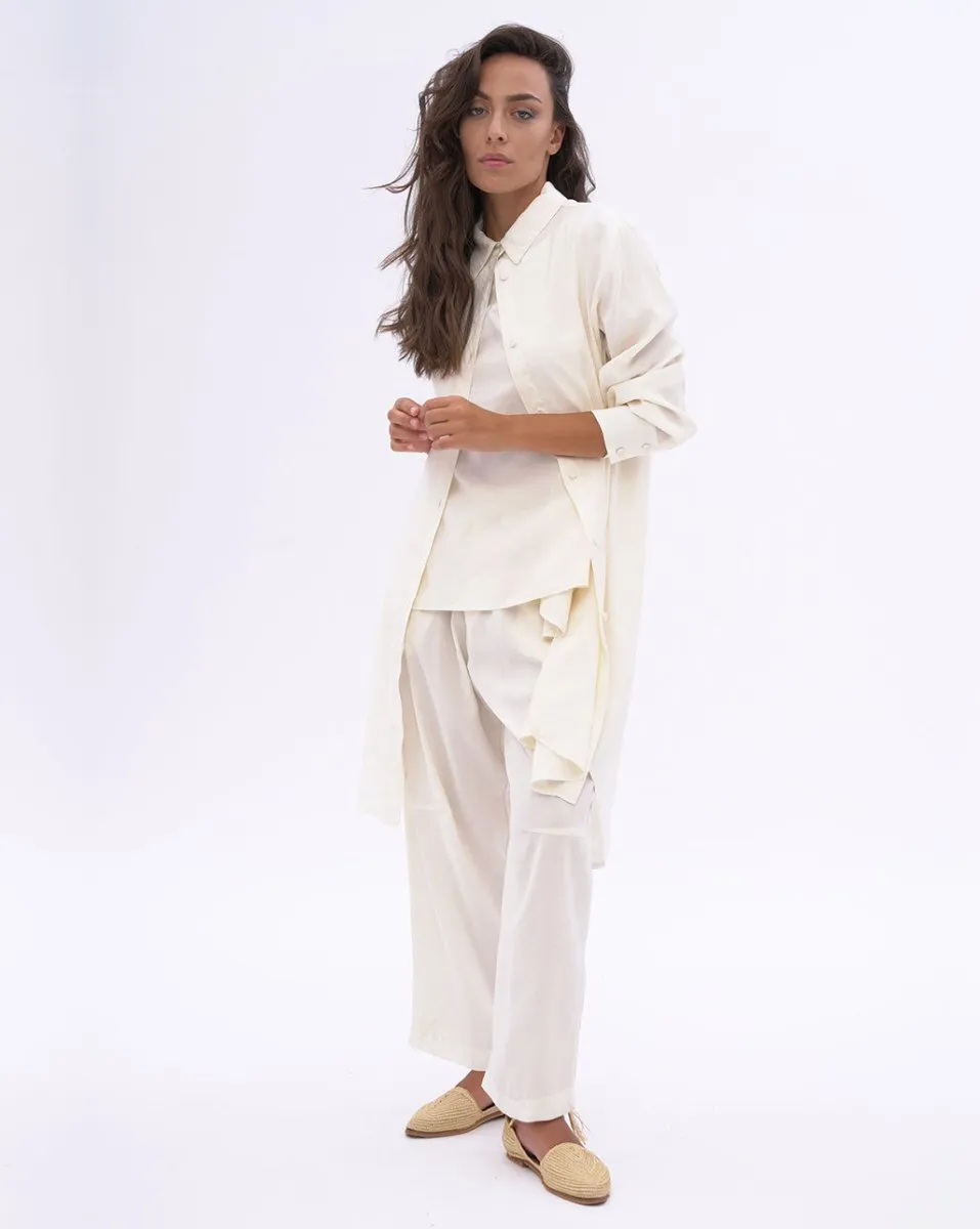 Hi-Lo Hem Button Up Shirtdress