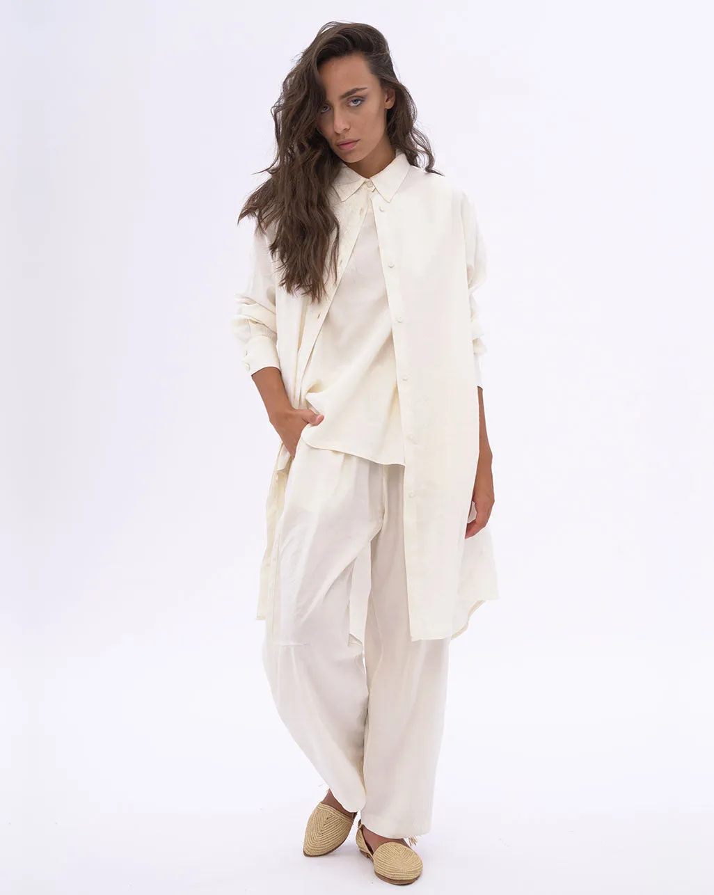 Hi-Lo Hem Button Up Shirtdress