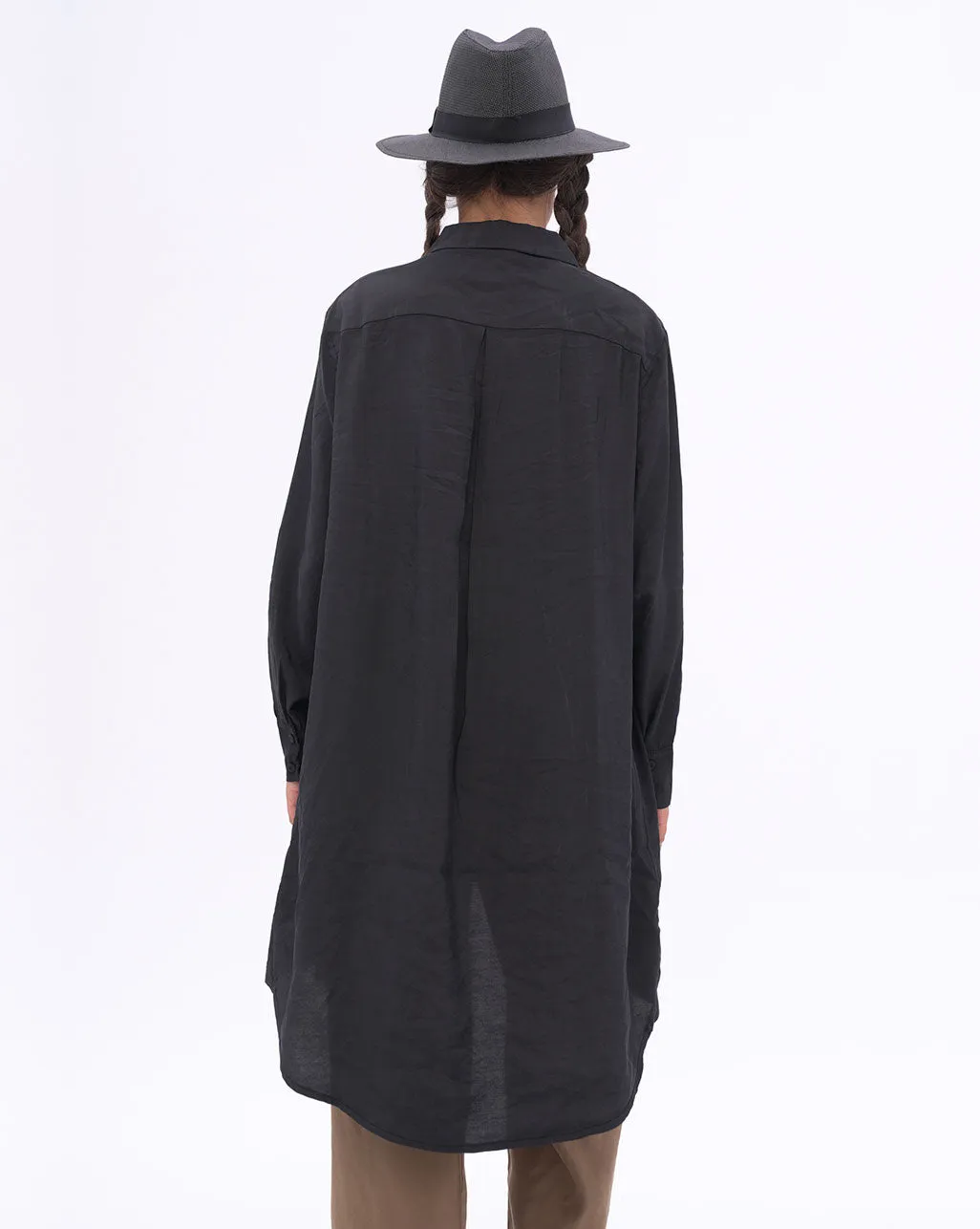 Hi-Lo Hem Button Up Shirtdress