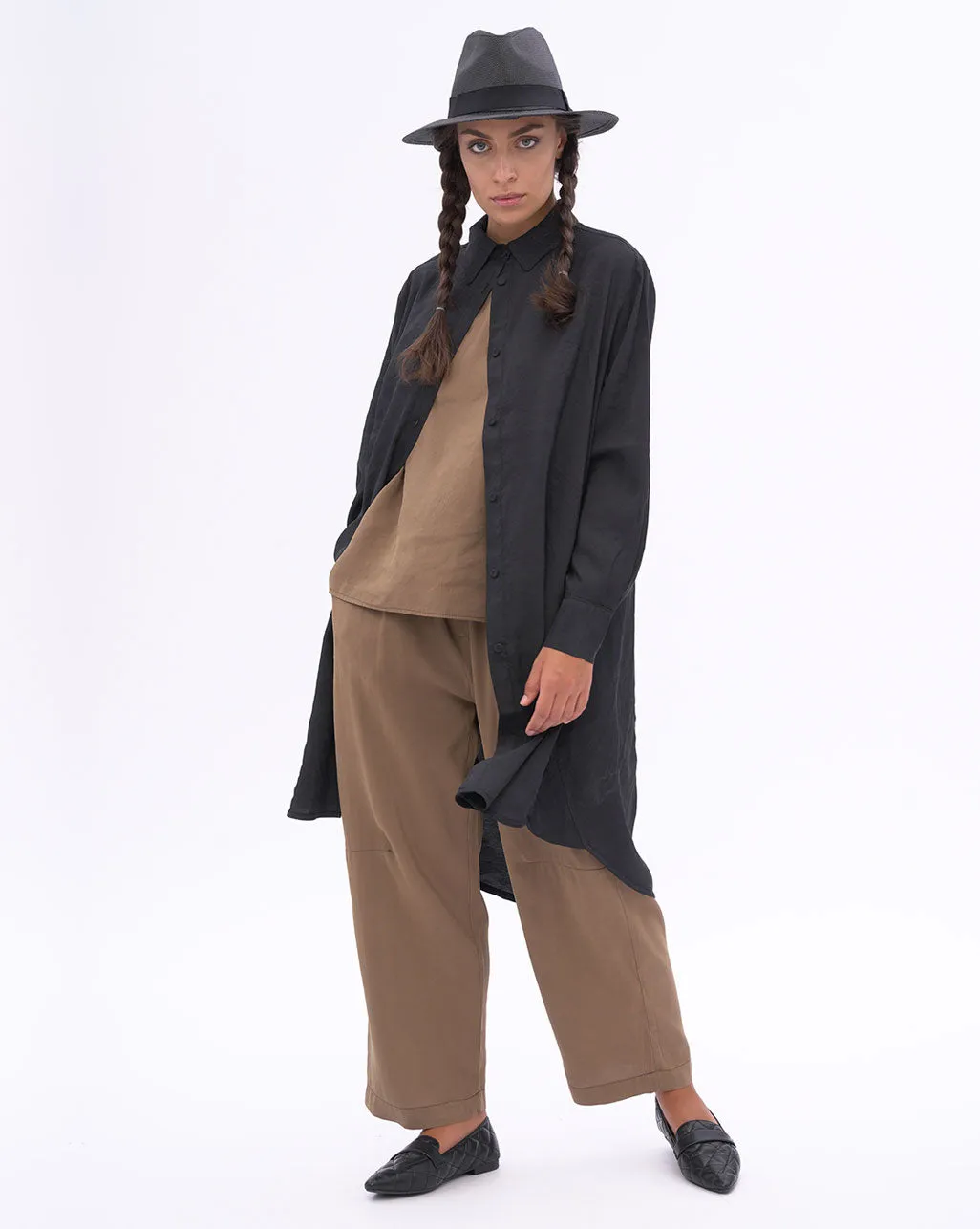 Hi-Lo Hem Button Up Shirtdress