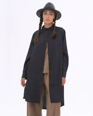 Hi-Lo Hem Button Up Shirtdress