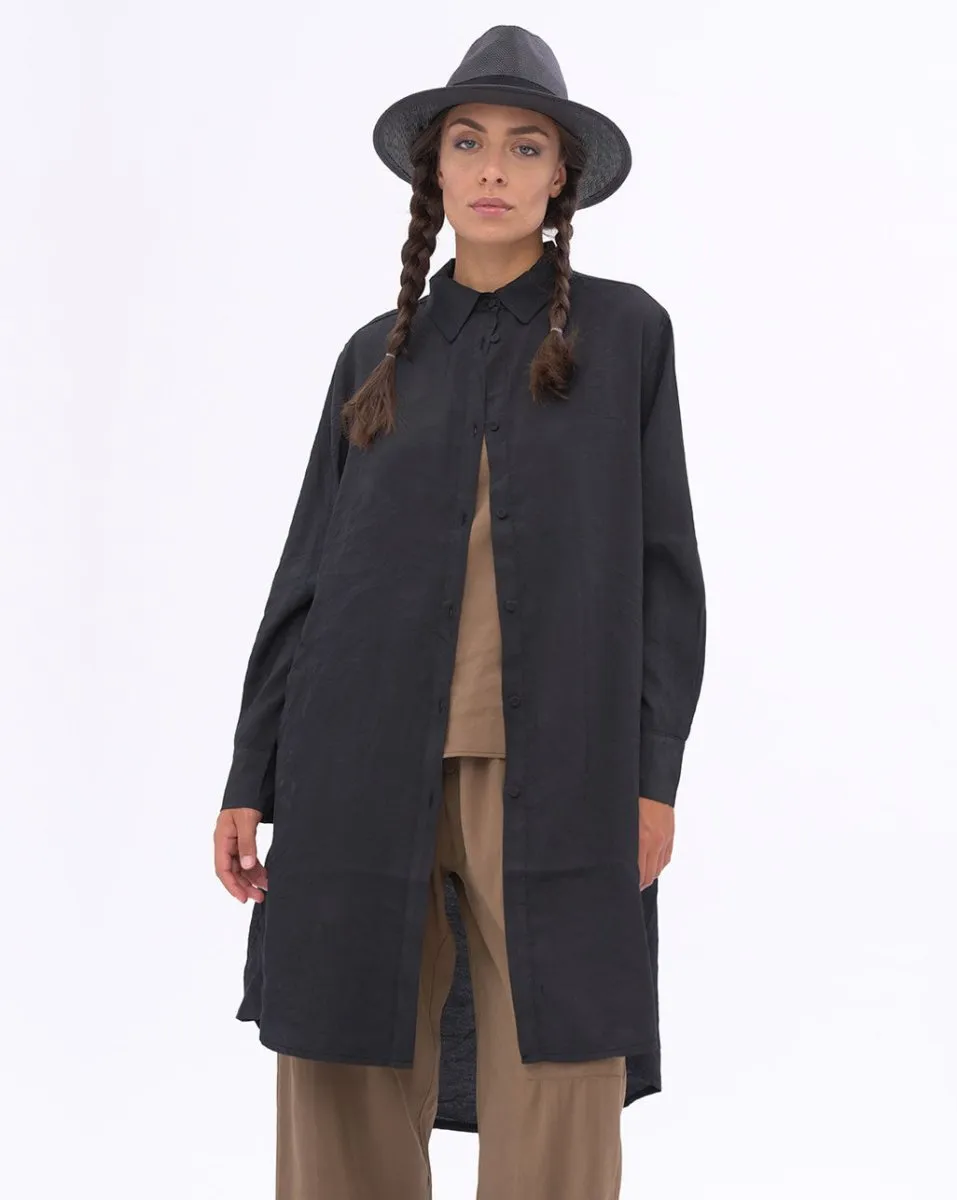 Hi-Lo Hem Button Up Shirtdress
