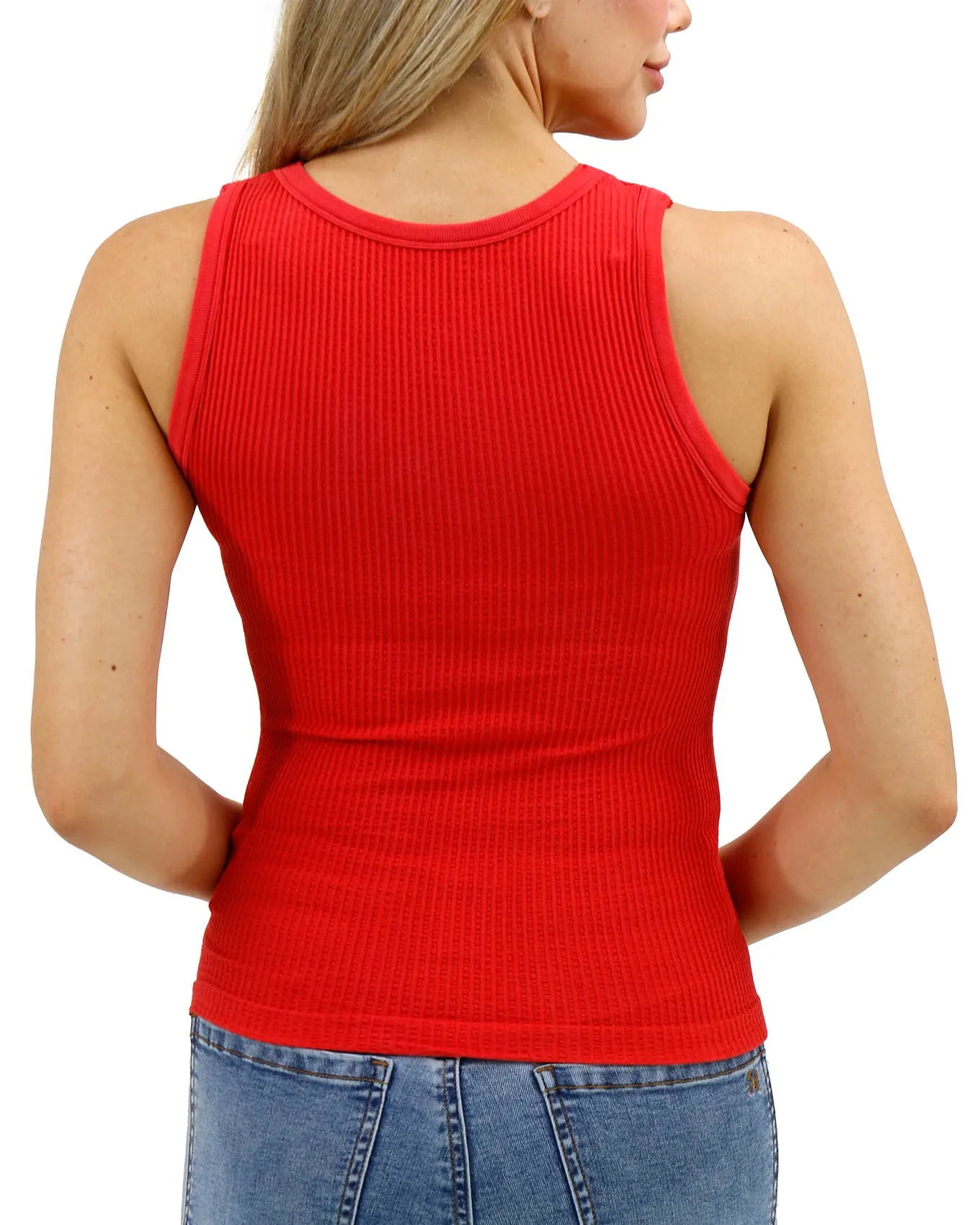 High Neck Cardinal Red Brami Tank
