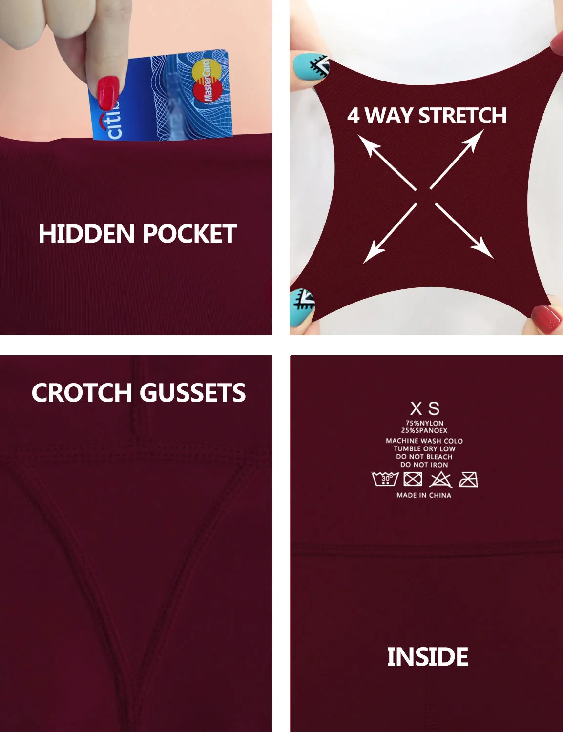 High Waist Plus Size Pants cherryred_Plus Size