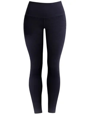 High Waist Plus Size Pants heatherdarknavy_Plus Size