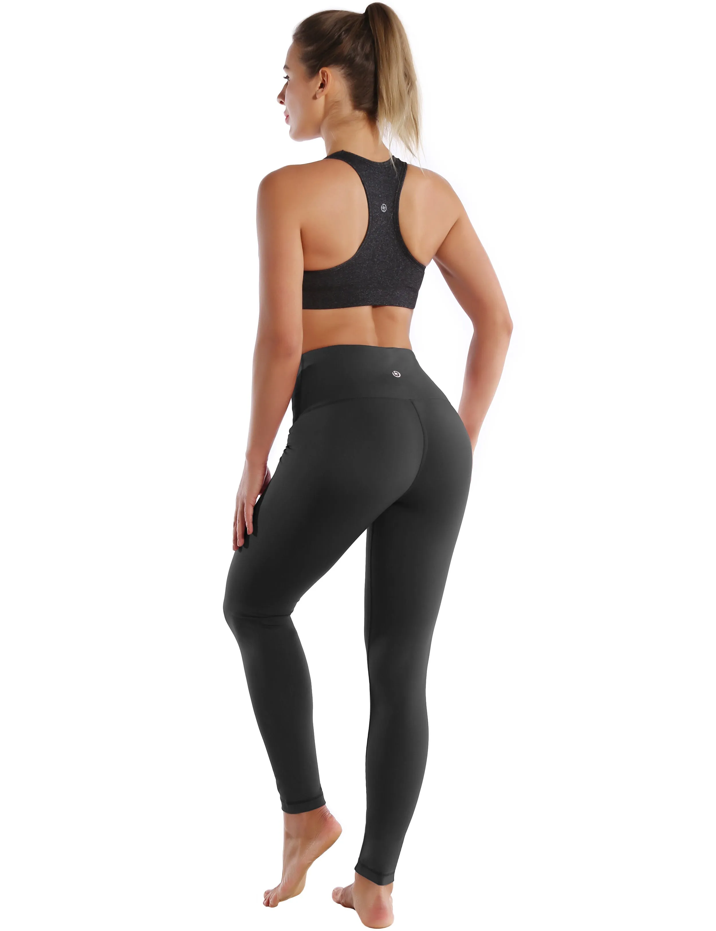High Waist Plus Size Pants shadowcharcoal_Plus Size