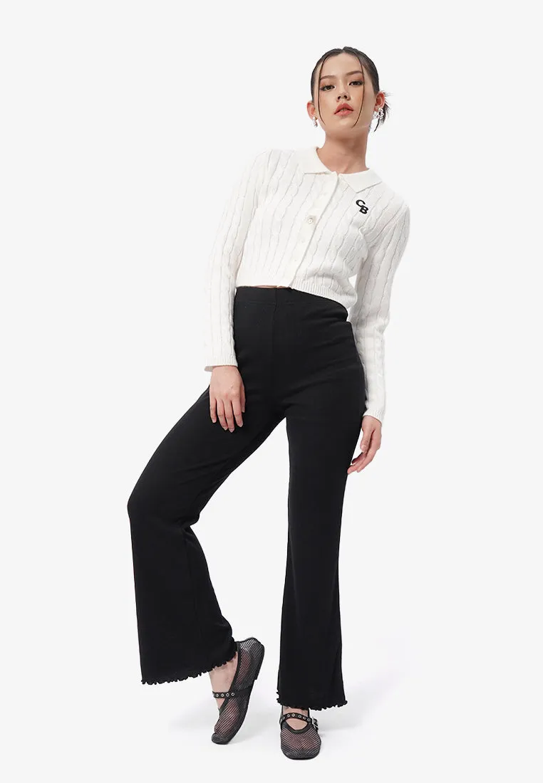 High Waist Ribbed Pants