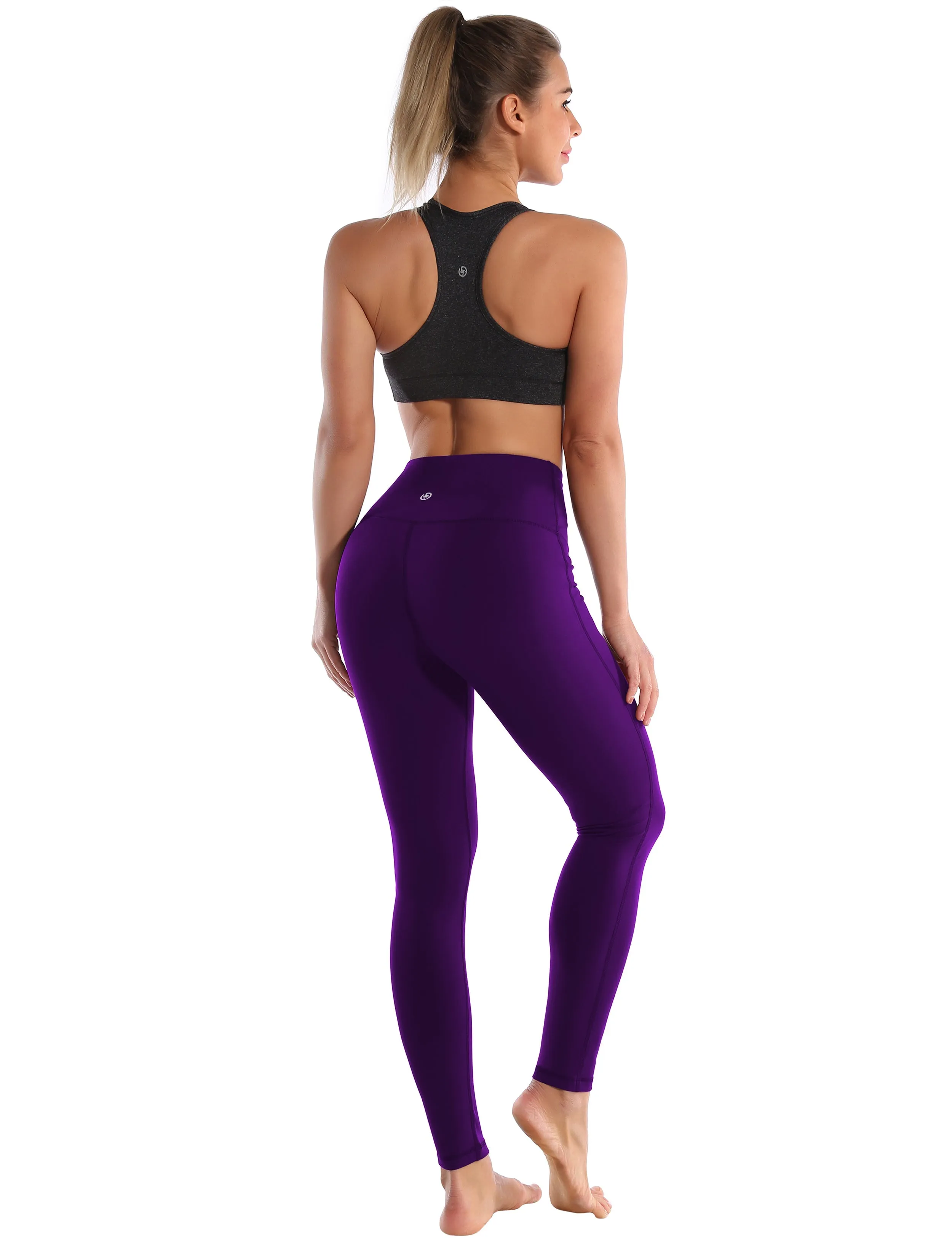 High Waist Side Line Jogging Pants eggplantpurple_Jogging
