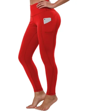 High Waist Side Pockets Golf Pants scarlet_Golf