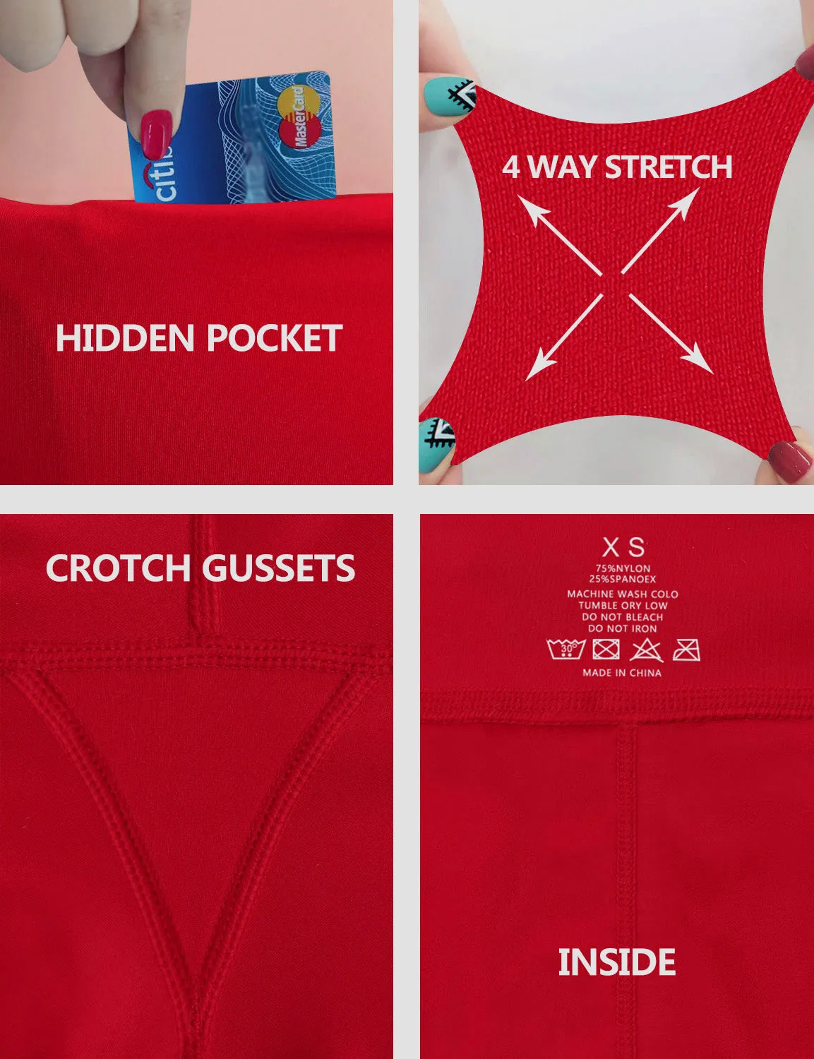High Waist Side Pockets Golf Pants scarlet_Golf