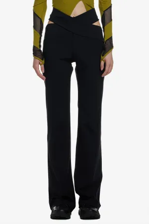 HIGH WAIST SPANDEX BELT TROUSERS