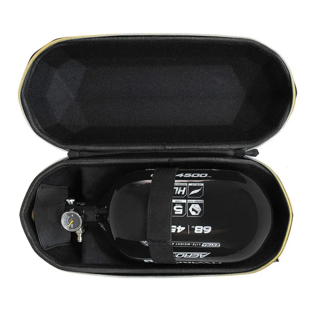 HK Army Exo Tank Case Black Carbon Fiber W/ Gold Zipper