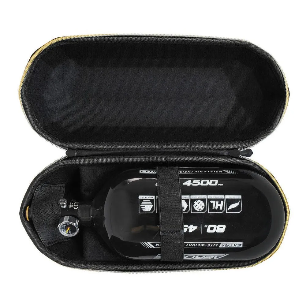 HK Army Exo Tank Case Black Carbon Fiber W/ Gold Zipper
