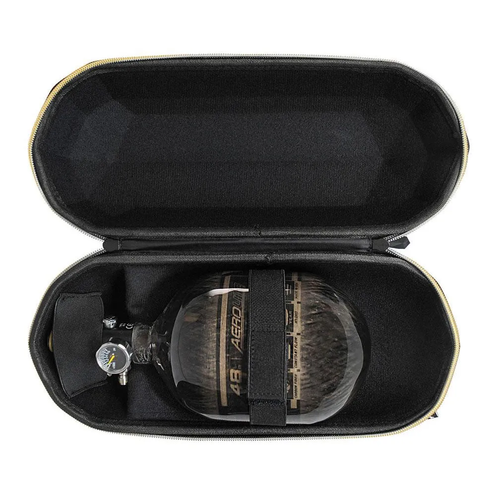 HK Army Exo Tank Case Black Carbon Fiber W/ Gold Zipper