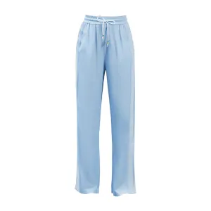 Ice Silk Denim Pants Women Summer Cooling High Waist Straight Ultra-Thin Drape Loose Wide Leg Pants Floor Length Long Pants