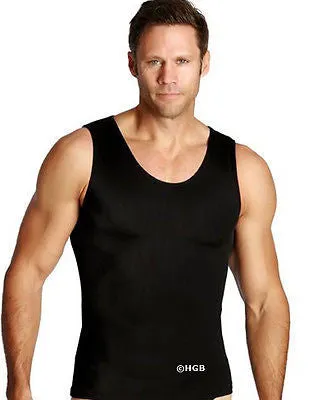 Insta Slim Tank Top BLACK Slimming Compression Muscle Shirt Mens