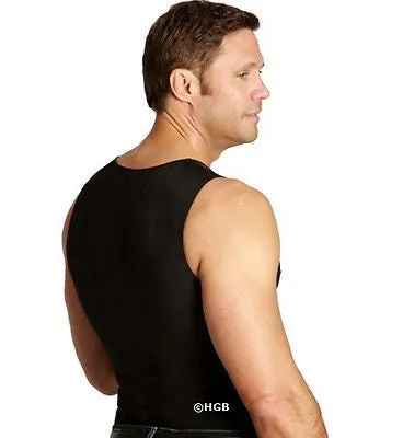 Insta Slim Tank Top BLACK Slimming Compression Muscle Shirt Mens