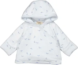 jacket puffer printed wrap tie - dolphin
