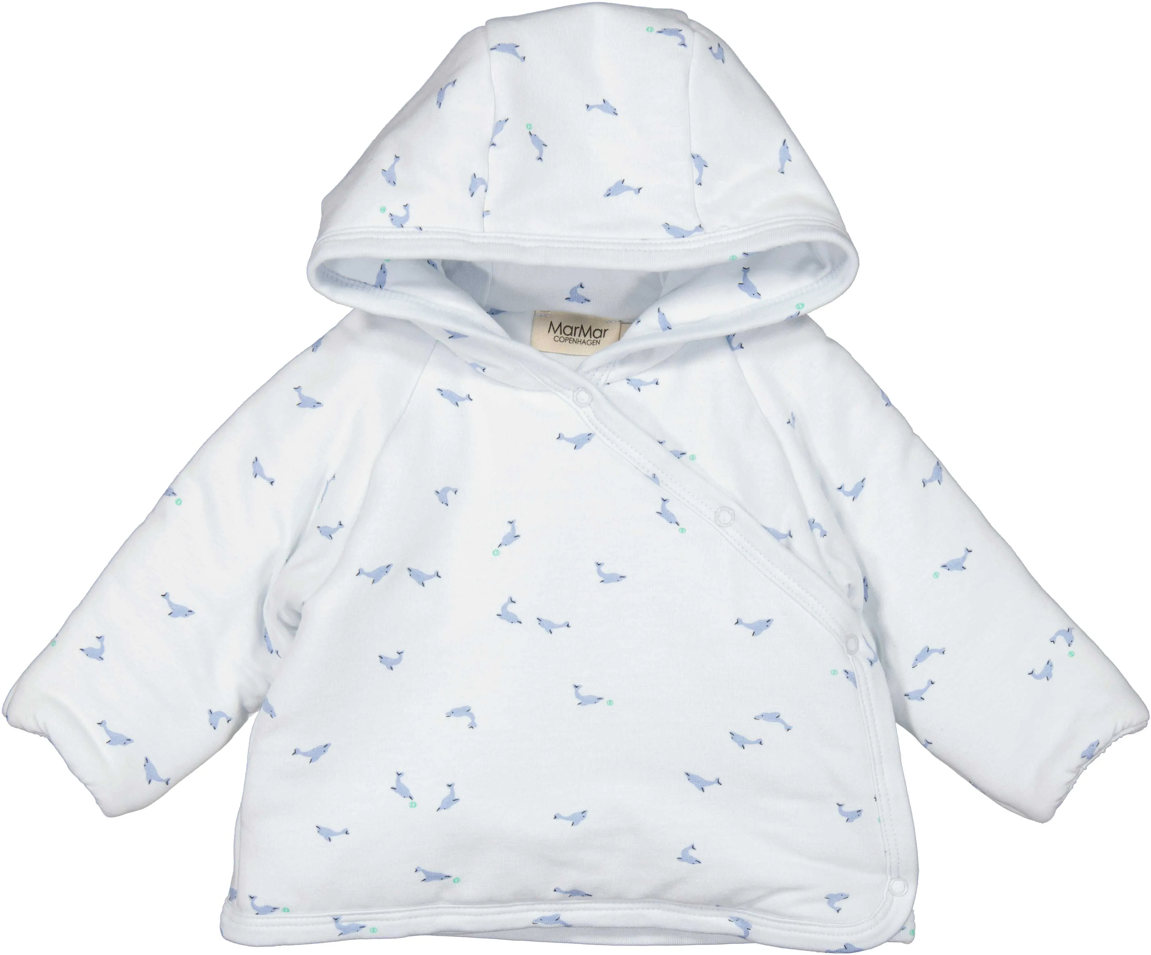 jacket puffer printed wrap tie - dolphin