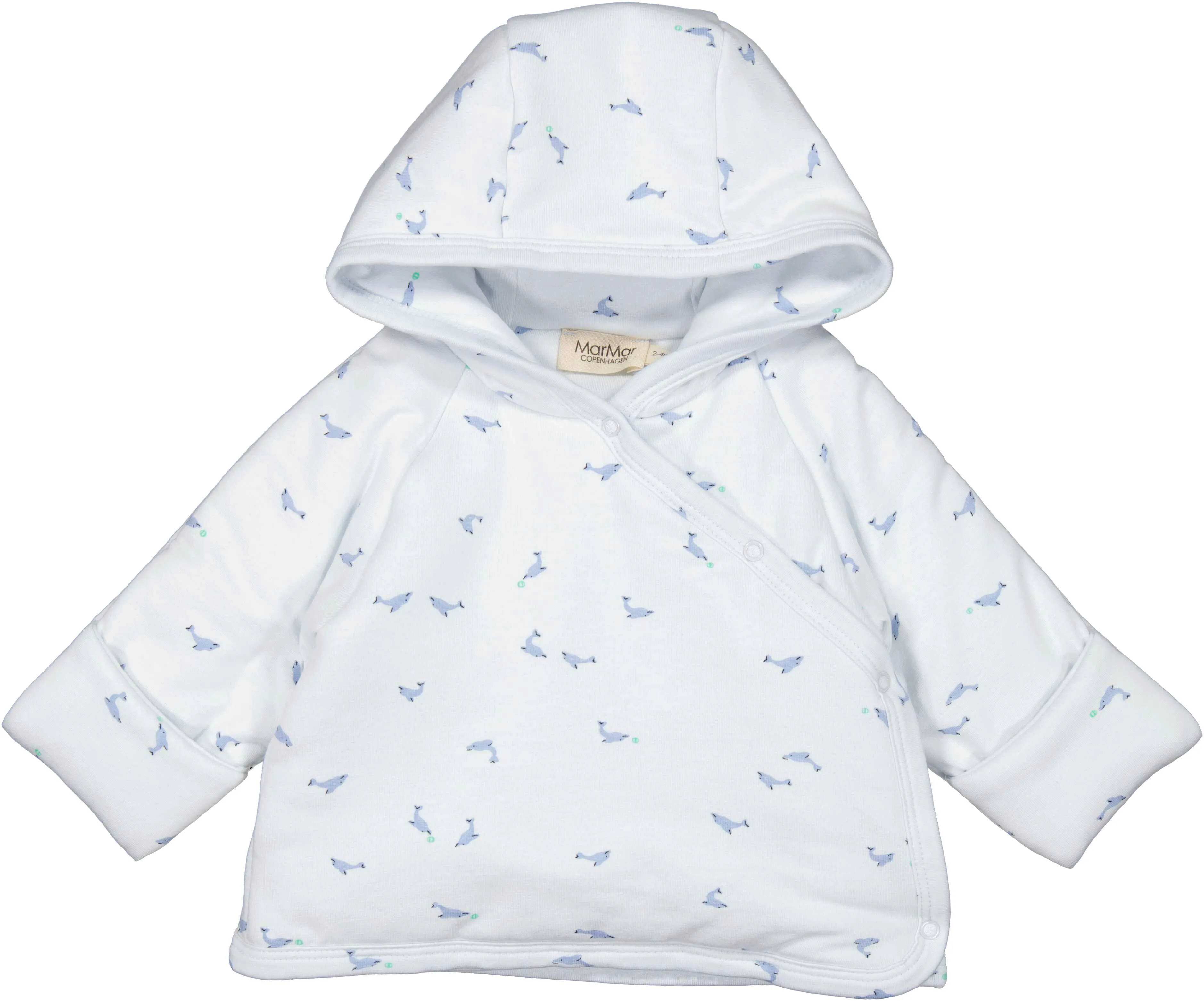 jacket puffer printed wrap tie - dolphin