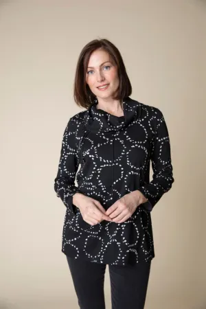 Jacquard Tie Neck Tunic
