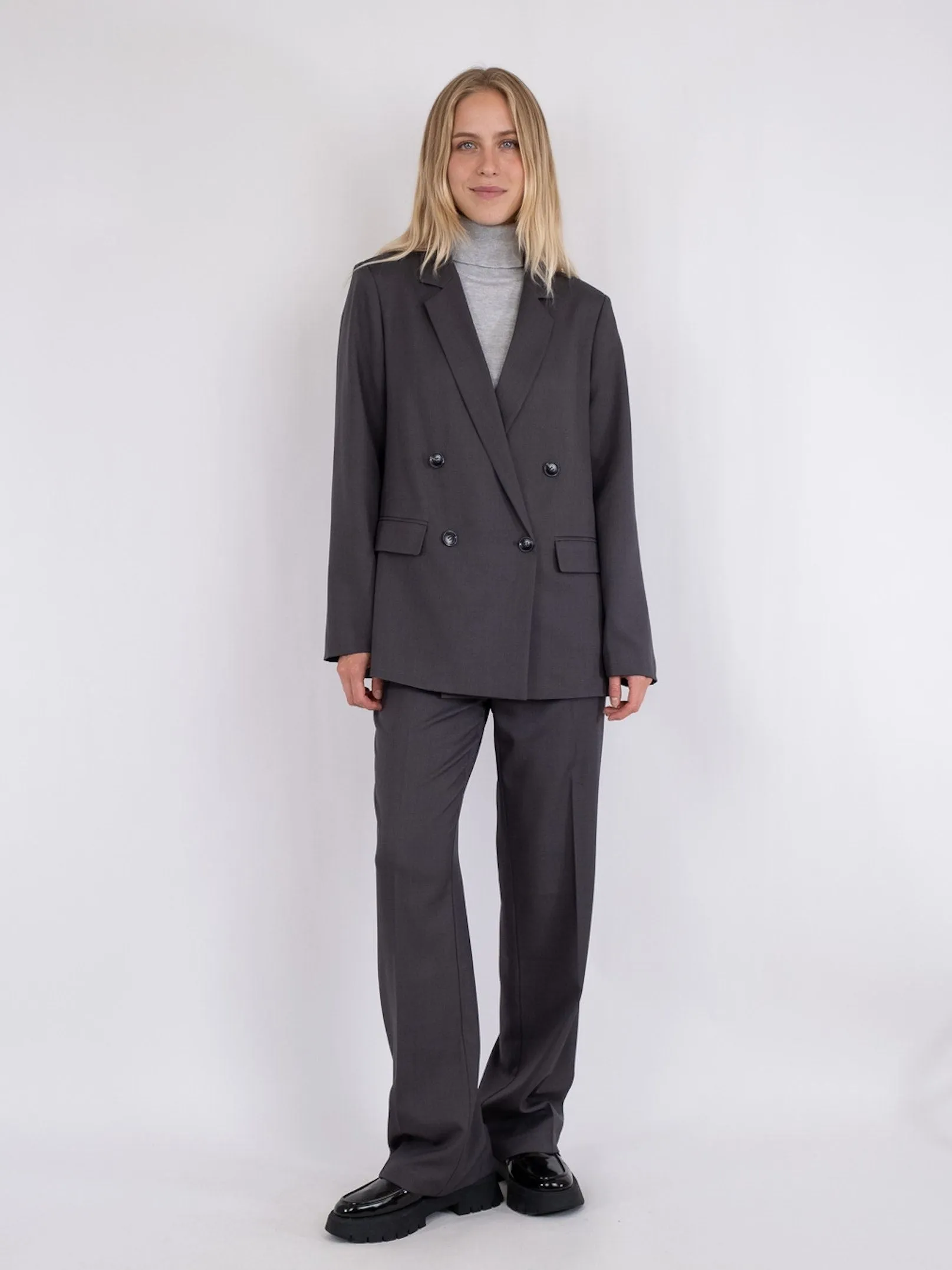 Jay Melange Blazer - Dark Grey