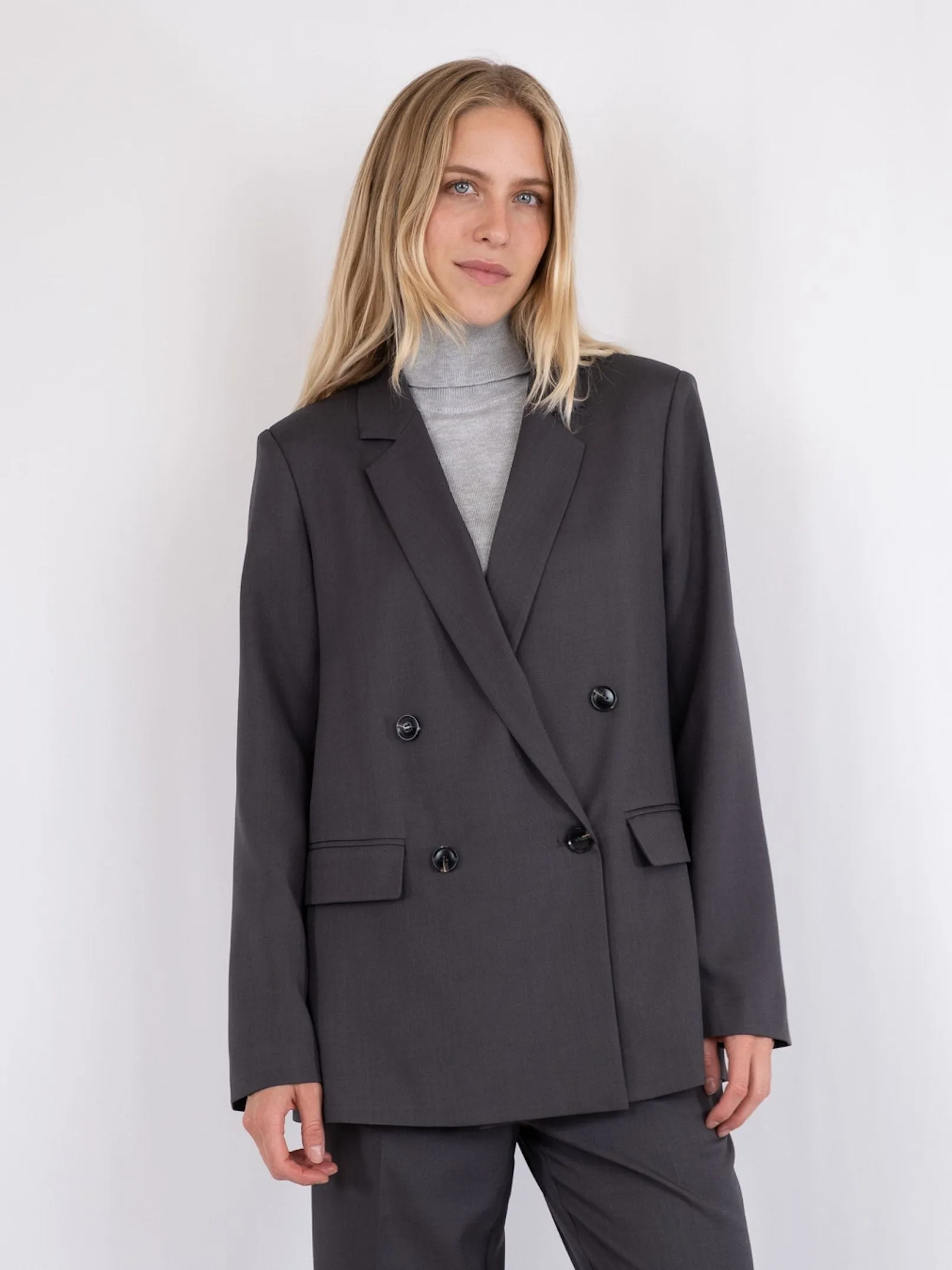 Jay Melange Blazer - Dark Grey