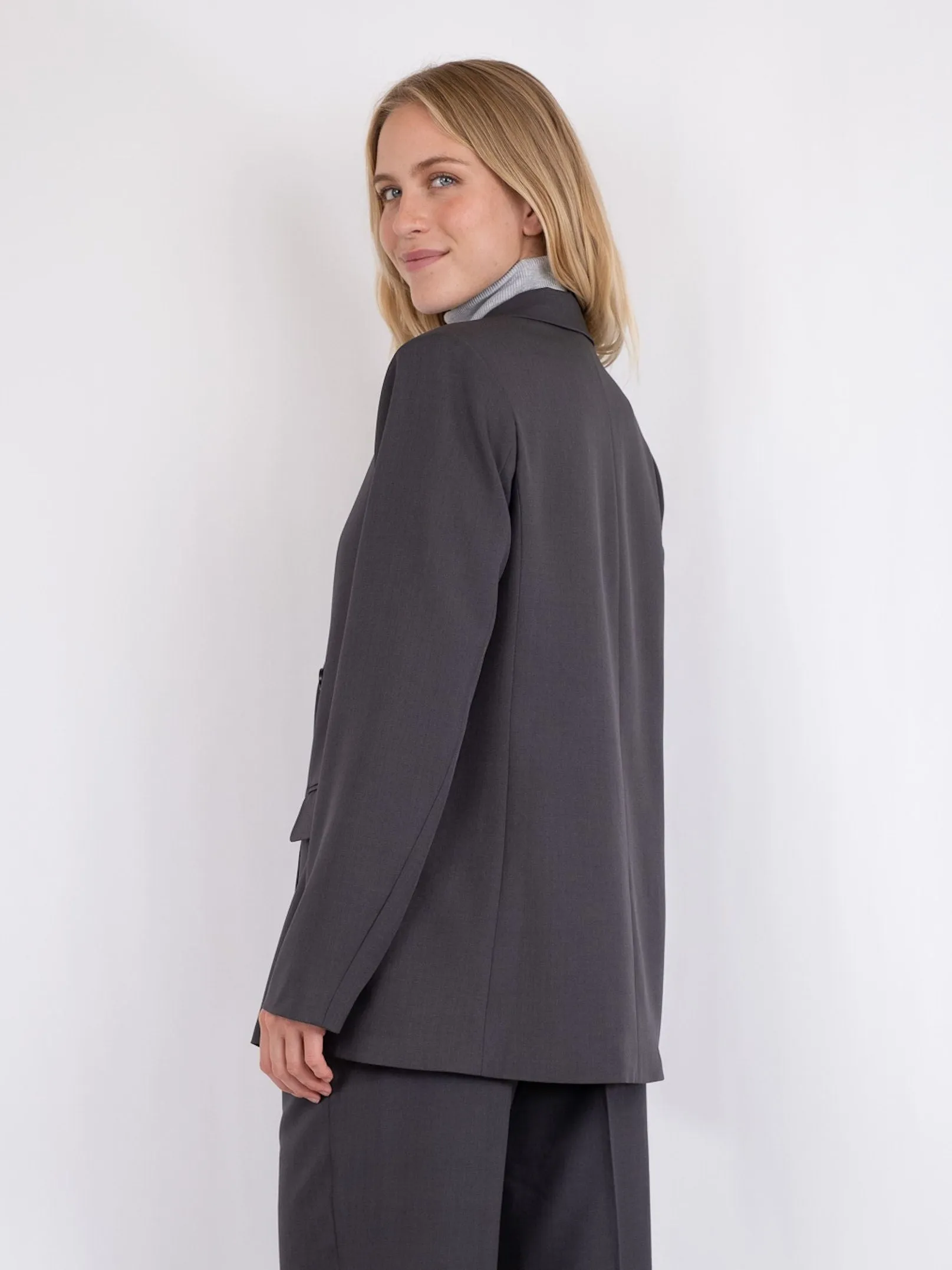 Jay Melange Blazer - Dark Grey
