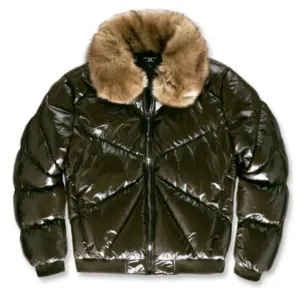 Jordan Craig-Men's Nylon Puffer Jacket-Olive-91399