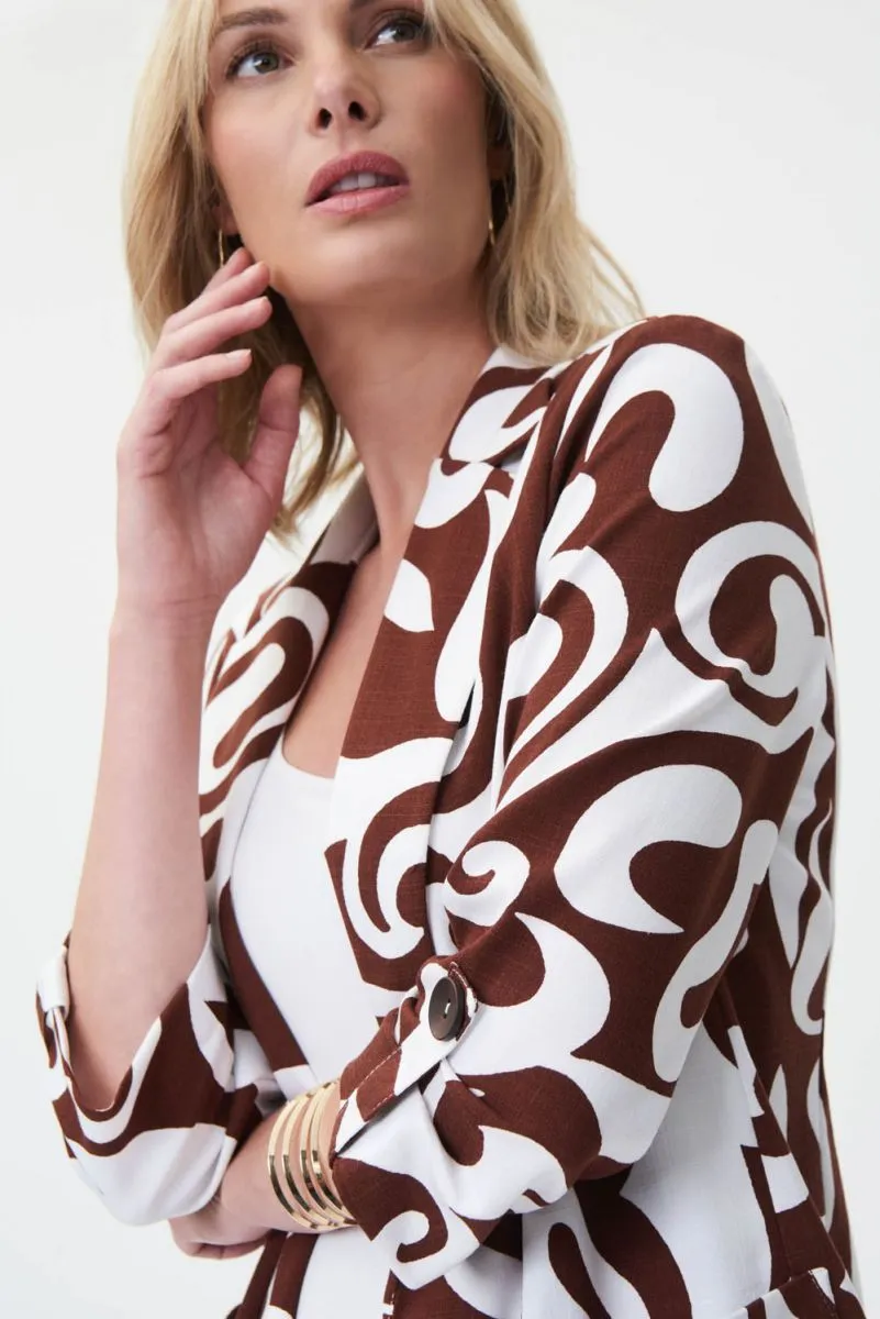 JOSEPH RIBKOFF 232254 Brown/Vanilla Jacket