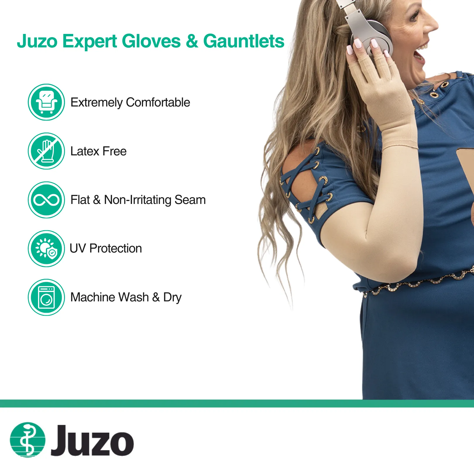 Juzo Expert Compression Gloves & Gauntlets, 20-30 mmHg, Glove