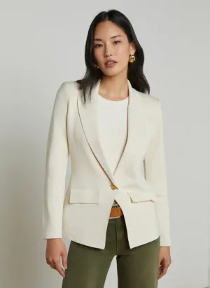 La80034 Ivory Knit Blazer