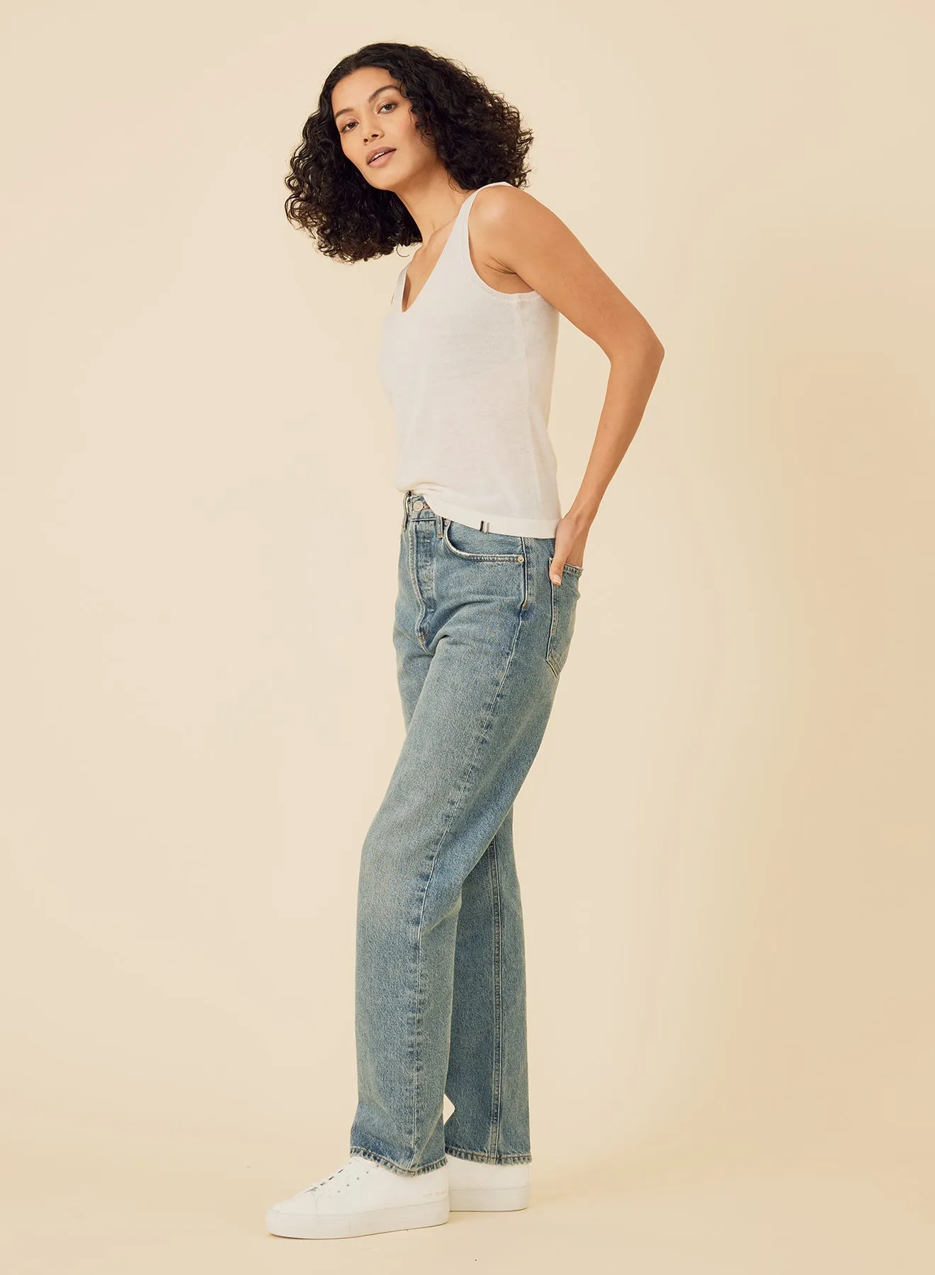 Laguna Merino Tank - Ivory