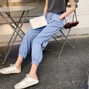 Lantern Pants Women Summer Thin Korean Loose All-Matching Harem Student High Waist Chiffon Carrot Pants