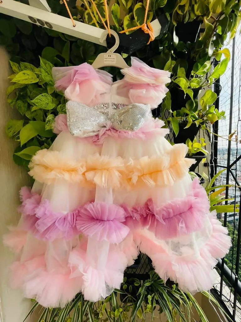 LITTLE MUFFET Baby Girl's Fit & Flare Long Dress