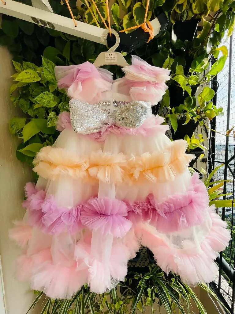 LITTLE MUFFET Baby Girl's Fit & Flare Long Dress
